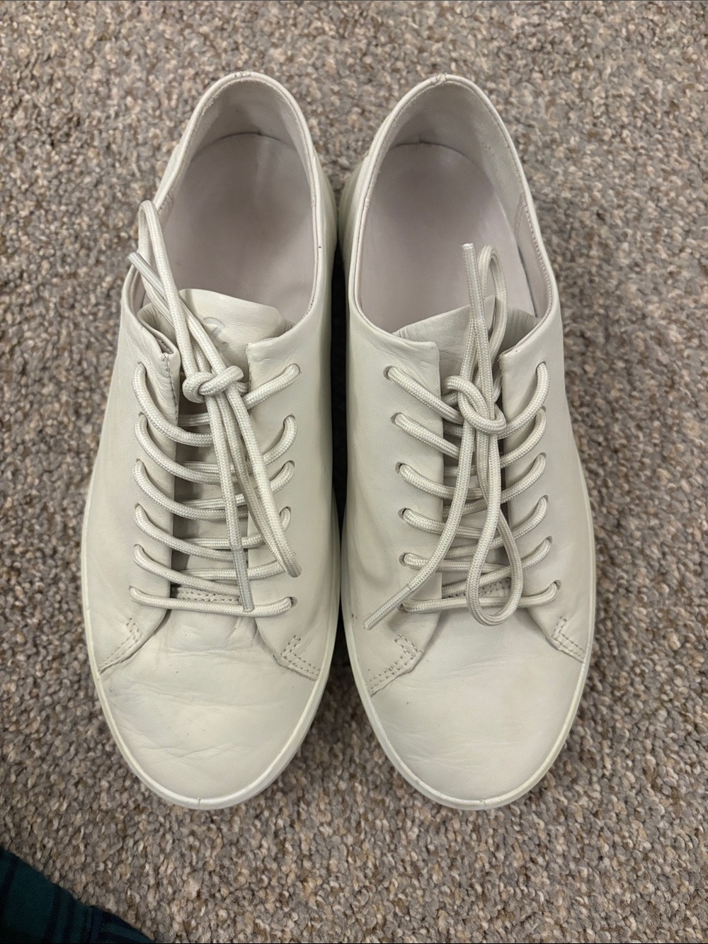 Ecco White Leather Sneakers